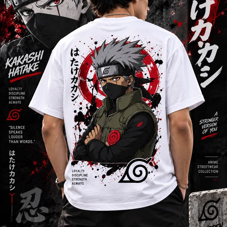 KAKASHI HATAKE [NARUTO] PREMIUM DROP-SHOULDER T-SHIRT