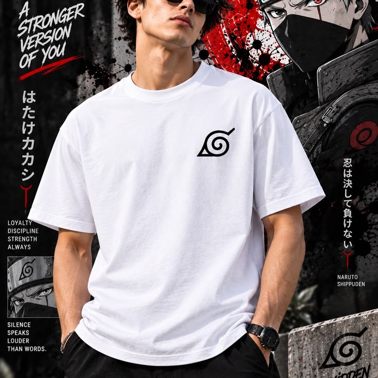 KAKASHI HATAKE [NARUTO] PREMIUM DROP-SHOULDER T-SHIRT