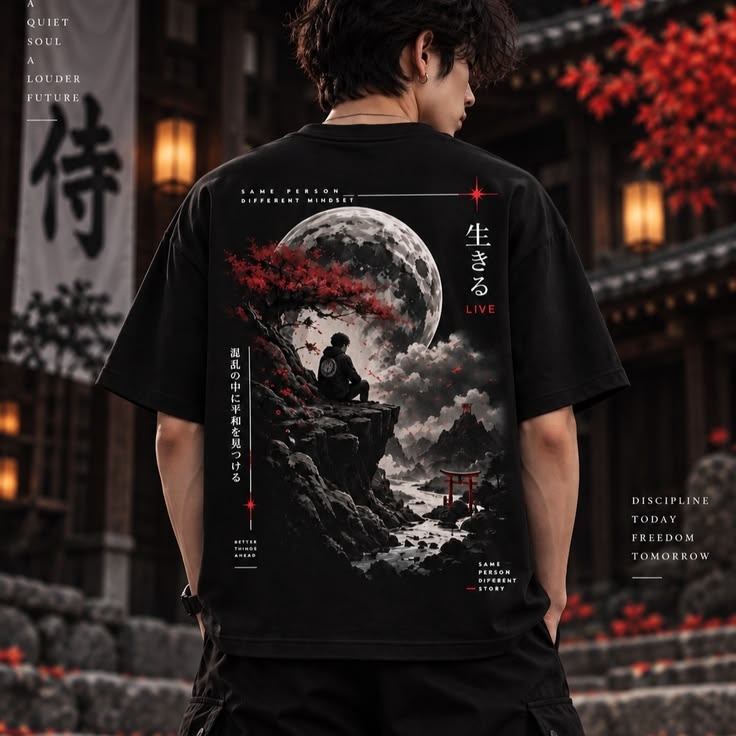 [FIND PEACE IN CHAOS] PREMIUM EXCLUSIVE DROP-SHOULDER T-SHIRT