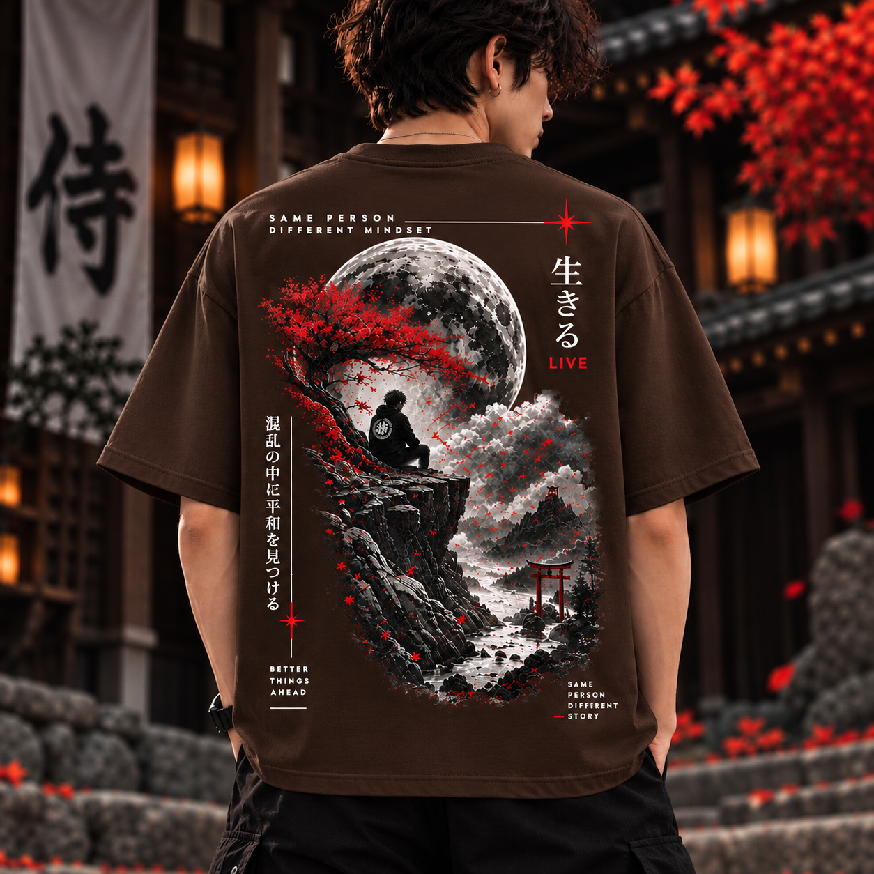 [FIND PEACE IN CHAOS] PREMIUM EXCLUSIVE DROP-SHOULDER T-SHIRT