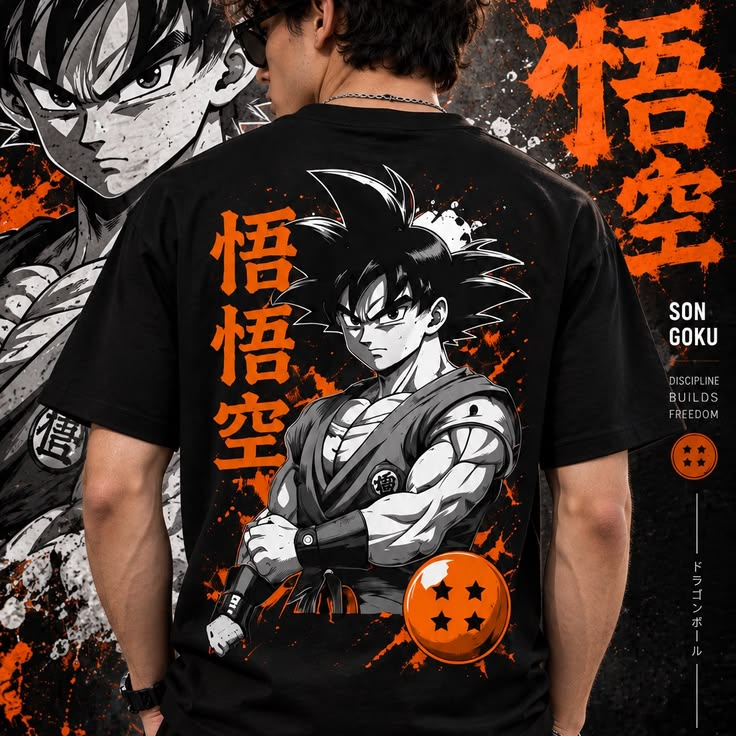 SON GOKU PREMIUM DROP-SHOULDER T-SHIRT